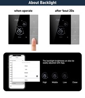Termostato Digital LCD Programable RKHK de 220 VCA con Pantalla Táctil y Wi-Fi para Calefacción por Suelo Radiante