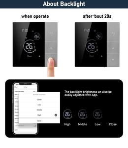 <span class=keywords><strong>Thermostat</strong></span> numérique programmable RKHK avec écran tactile LCD 220VAC et Wi-Fi pour chauffage au sol électrique - Product Image 4