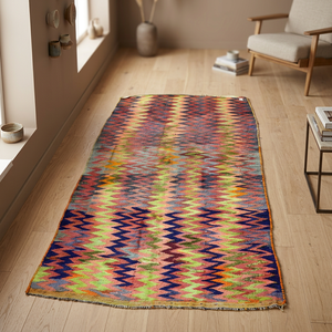 Tapis Sanandaj Premium Vintage en Laine Naturelle Tressé à la Main pour la Décoration du Sol de la Chambre, du Bureau et de la Maison - Product Image 2