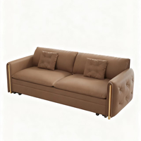 Modernes Ausziehbares Schlafsofa mit Stauraum Multifunktionales Klappbares Stoff-Schlafsofa Luxuriöse Modulare Kombination Hochdichter Schwamm