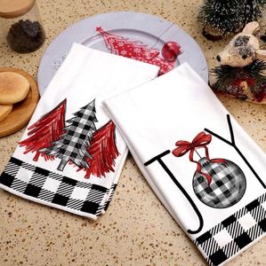 Decor Kitchen Towel Set of 2 With <b>Christmas</b> Letter Design Xmas <b>Tree</b> Dish Hand Towels - Product Image 4