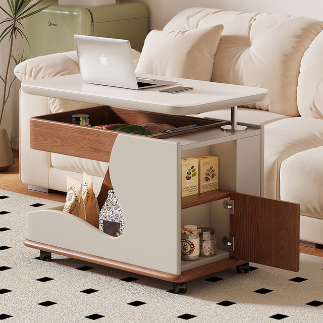 Factory Movable Coffee Table Living Room With Wheel Trolley Multifunctional Lift Top Coffee Table