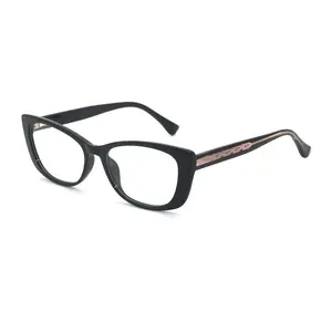 Manufacturer Wholesales High End TR90 Blocking Blue Light Computer Glasses Black Small Frame Rectangular Eyeglasses