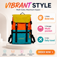 Sac à dos d'ordinateur portable unisexe 16 pouces personnalisé avec logo, nouvelle collection, en polyester, avec fermeture éclair, bretelles ergonomiques, rabat extensible, pour étudiants et usage quotidien