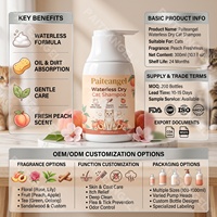 Shampooing Sec Moussant Sans Eau pour Animaux 300ml Sans Larmes aux Extraits Botaniques Toilettage Sans Stress Nettoyage Doux Contrôle des Odeurs Marque Privée