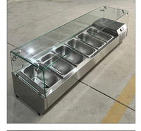 Réfrigérateur à salade en acier inoxydable XY, refroidisseur d'air portable, présentoir en verre pour fruits, comptoir pour bar à salades