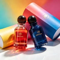 Vente en gros HANMING HH-250 Flacon de parfum en verre givré moderne de 100 ml, personnalisable, avec couvercle en bois, diffuseur compatible, cadeau