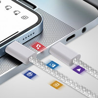Câble USB C vers USB C 100W 5A PD à charge rapide, tressé en nylon, cordon de données Type C pour MacBook Pro Samsung Xiaomi Huawei