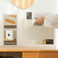 Organisateur de fichiers de bureau en plastique pliable format A4, grande capacité, boîte de rangement de bureau pour documents