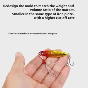 Double crochet Shore & Floating <span class=keywords><strong>Jig</strong></span> Long Casting Lure <span class=keywords><strong>Metal</strong></span> Micro <span class=keywords><strong>Jig</strong></span> Saltwater Fishing Gear for Bass Mackerel & Perch - Product Image 3