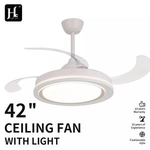 42 Inch Smart Tuya Invisible Blade Ventilador De Techo Modern Retractable <b>Ceiling</b> <b>Fans</b> With <b>Led</b> Lights and Remote - Product Image 3
