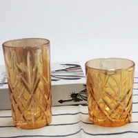LANGXU Fabricant de tasses en verre résistant à la chaleur de luxe parfait et populaire Tasses en verre pour le café coloré Verre à eau à paroi unique