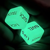 Vente en gros de dés lumineux dans le noir pour couples, jeu de dés pour préliminaires en chambre, amusement pour adultes