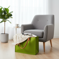 Sac fourre-tout en feutre OEM durable, léger et tendance, écologique, réutilisable, personnalisable, pour le shopping et les trajets quotidiens