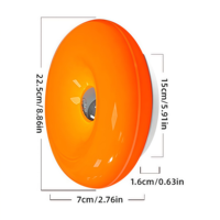 Lampe de table et murale 2-en-1, design sans fil, contrôle tactile de la luminosité, charge USB-C, lampe sculpturale en forme de donut pour la décoration de la maison