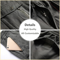 Pantalon cargo décontracté pour homme, respirant, avec cordon de serrage, multi-poches, vêtements tactiques d'extérieur, pantalon et pantalon de taille plus pour homme