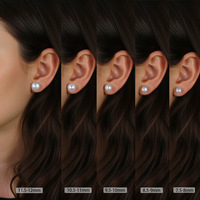 Boucles d'oreilles en perles d'eau douce naturelles Edison de qualité AAA, bracelet en argent S925, style élégant et minimaliste, vente en gros d'usine