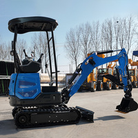 Livraison Gratuite Mini-Excavatrice sur Chenilles de 1,8 Tonne avec Moteur Kubota CE EPA Euro 5, Zéro Balancement Arrière, Châssis Hydraulique Extensible