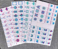 Tuiles de Mahjong en Acrylique Lilas Moderne de Luxe, 160 Pièces pour le Divertissement