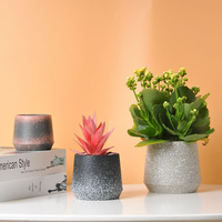 Pot bunga bonsai, Nordic unik warna-warni bulat sukulen pot bunga rumah desktop dekoratif semen pot bunga kaktus pot tanaman kecil lucu