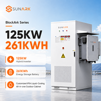Armoire de stockage d'énergie LiFePO4 certifiée CE 125 kW 261 kWh avec batterie au lithium à refroidissement liquide pour systèmes solaires commerciaux