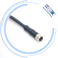 Cable de Señal Trenzado Blindado M8 de 4 Pines Macho a Hembra con Código A