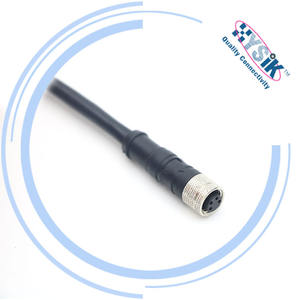 Örgülü Korumalı M8 4 Pin Erkek - Dişi Sinyal Kablosu A Kodlu - Product Image 2