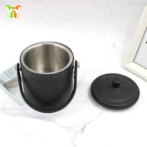 Cubo de hielo envuelto en acero inoxidable, logotipo personalizable, cubo para bebidas de bar/KTV, cubo para champán, cubo para vino aislado, hielo - Product Image 4