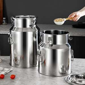 Recipiente Moderno de Acero Inoxidable para Almacenamiento en la Cocina, Contenedor para Alimentos, Harina, Aceite, Azúcar y Galletas - Product Image 3