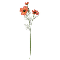 Nouvelle Arrivée - Fleur Artificielle Cosmos Réaliste à 3 Têtes, Hydratante au Toucher, Faite à la Main pour Décoration de Vase Intérieur de Noël