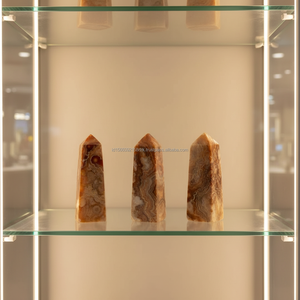 Natural Indonesia <b>Pink</b> Jasper Crazy Lace Obelisk Shape Polished Gemstones Handicraft <b>Healing</b> Crystal Reiki Chakra Souvenir - Product Image 6