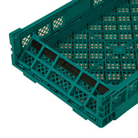 600*400*260MM logo personnalisé panier pliable caisses pliables transport de poulet en plastique caisses empilables