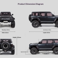 Voiture RC Traction Hobby 1/8 Bronco Raptor Brushless avec contrôleur Hobbbywing Flysky, 4 roues motrices, tout-terrain, électrique, jouet de qualité professionnelle pour adultes