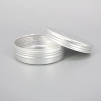 Grosir pesanan khusus kotak aluminium bulat kualitas wadah kaleng kosmetik toples dengan tutup sekrup kemasan produk kaleng kecil aluminium kosong