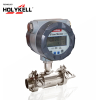 Medidor de Flujo de Combustible Diésel Digital de Alta Precisión Holykell OEM, Medidor de Flujo Hidráulico de Aceite para Turbinas