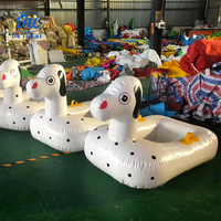Piscine personnalisée en usine, chien flottant tacheté, jouets gonflables de plage pour enfants, chaise longue gonflable