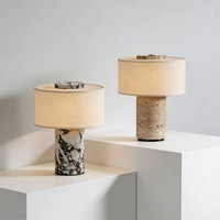 Nouvelle Lampe de Table en Pierre sans Fil à LED Rechargeable, Design Luxe en Marbre Naturel, Portable pour Hôtels et Restaurants