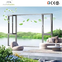 Fenêtre oscillo-battante NFRC à cadre en aluminium, triple ou double vitrage, résistante aux ouragans, insonorisée, à rupture de pont thermique, extérieure, anti-effraction, moderne