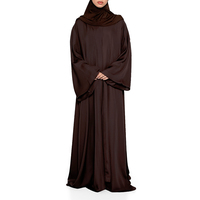 Nouvelle Arrivée Personnalisée : Abaya en Satin Effet Soie pour Femme, Abaya Ouverte à Manches Larges, Robe Musulmane Modeste, Vêtement Islamique, Cardigan en Gros