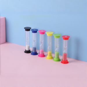 Reloj de Arena Moderno con Logotipo Personalizado de 1, 2, 3 y 5 Minutos, Reloj de Arena de Vidrio, Plástico Colorido Ecológico, Juegos de Mesa Educativos para Niños, Creativos - Product Image 3