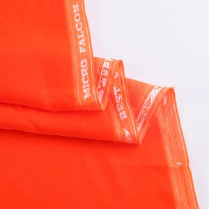 Matériaux vestimentaires coréens de qualité supérieure, tissu en velours teinté micro 9000 5000 100% polyester orange vif - Product Image 2