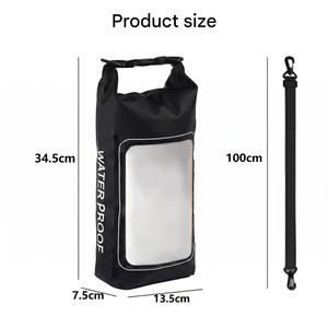 Sac bandoulière étanche IP68 en PVC robuste 2L avec logo personnalisé pour téléphone et portefeuille, unisexe pour femme - Product Image 4