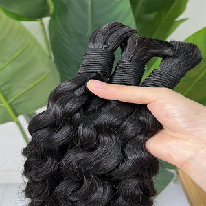 Extensiones de Cabello Virgen al por Mayor, Cabello Indio Crudo sin Trama, Ondulado, para Trenzas - Product Image 6