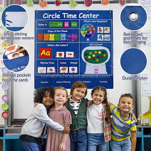 Centre de temps circulaire de classe de maternelle, apprentissage éducatif, <span class=keywords><strong>calendrier</strong></span> de l'école à domicile, <span class=keywords><strong>calendrier</strong></span> de poche et météo - Product Image 3