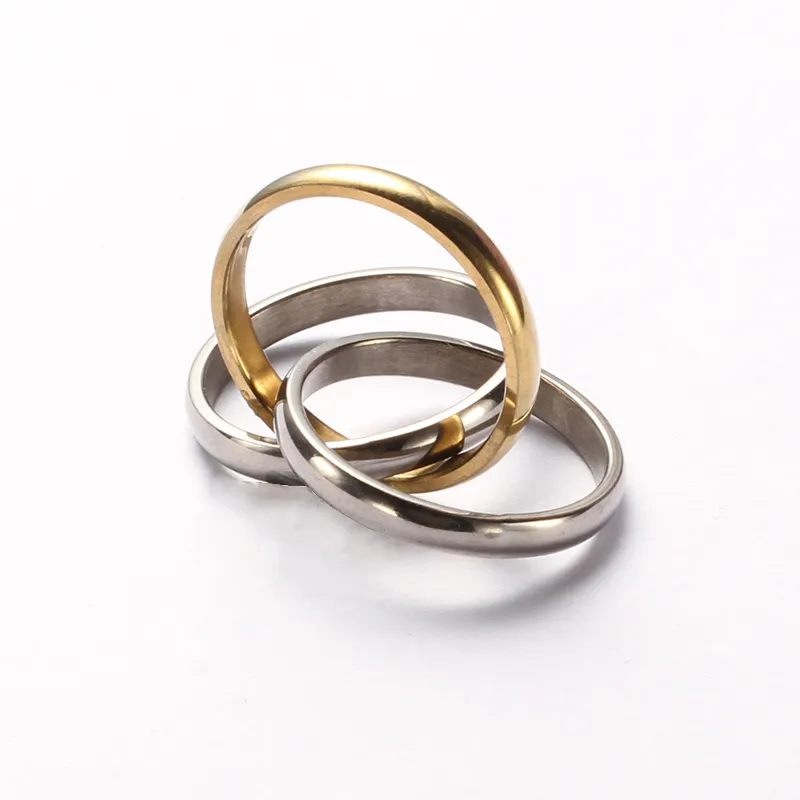 Ring Set Women Simple Design Stainless Titanium Ring Mens Wedding Bands