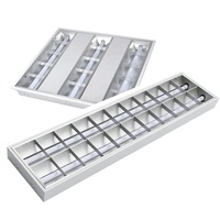 OEM 3x9w 4x9w Lumière de grille LED 100-277V Montage à persiennes 60x60 600x600mm T8 Lumière de grille indirecte LED pour bureau