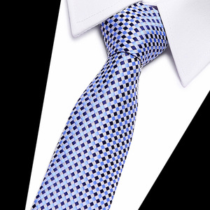 Cravatte in Poliestere e Seta per Uomo con Logo Personalizzato, <span class=keywords><strong>Cravatta</strong></span> Casual a Quadri <span class=keywords><strong>di</strong></span> Alta Qualità 7,5 cm per Cerimonie Nuziali - Product Image 3