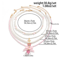 Frisse en zoete Y2k imitatieparel aardbei hanger choker ketting dames sieraden accessoires