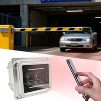 LONVILL Scanner de codes-barres intégré étanche en acier inoxydable à forte luminosité pour lecture de codes, idéal pour l'extérieur et le stationnement autonome