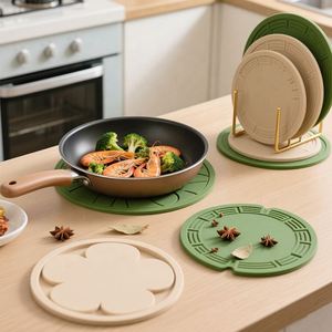 Sous-plat en silicone personnalisé avec logo, résistant à la chaleur, isolant thermique, pour casseroles et poêles - Product Image 4